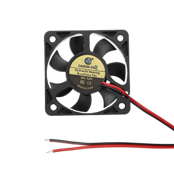 Uxcell 3D Printer Cooling Fan, 12V 5010 Extruder Hot End Cooling Fan Replacement 4928RPM with Pre-Stripped Wire Tips for 3D Printer Computer CPU Heatsink, 50x50x10mm, Black
