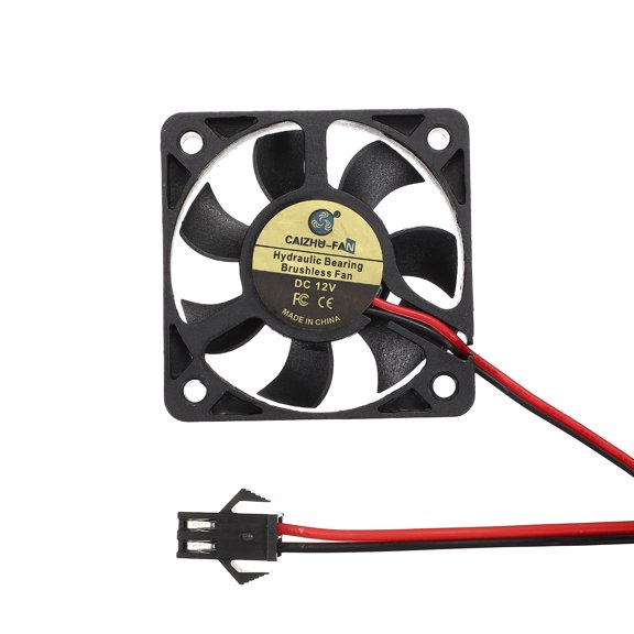 Uxcell 3D Printer Cooling Fan, 12V 5010 Extruder Hot End Cooling Fan Replacement 4928RPM with SM Positive Terminal for 3D Printer Computer CPU Heatsink, 50x50x10mm, Black
