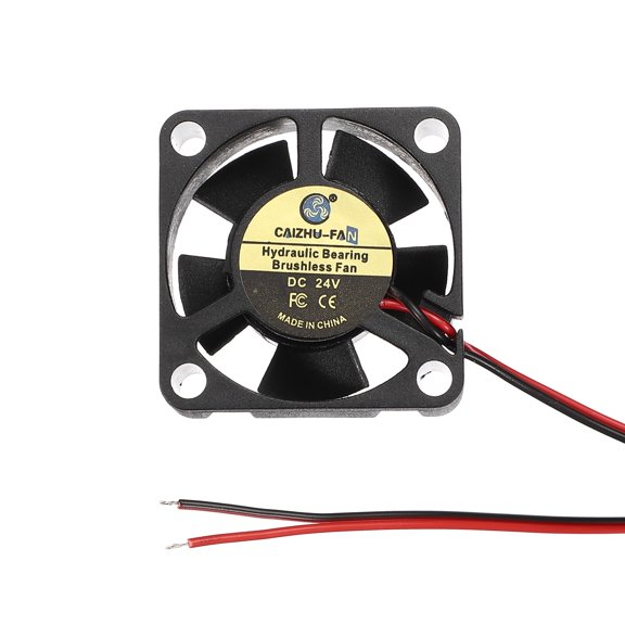 Uxcell 3D Printer Cooling Fan, 24V 3010 Extruder Hot End Cooling Fan Replacement 8500RPM with Pre-Stripped Wire Tips for 3D Printer Computer CPU Heatsink, 30x30x10mm, Black