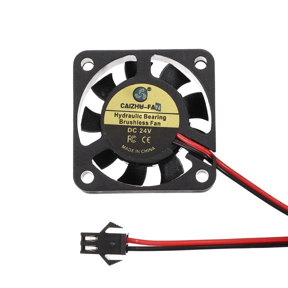 Uxcell 3D Printer Cooling Fan, 24V 4010 Extruder Hot End Cooling Fan Replacement 8000RPM with SM Positive Terminal for 3D Printer Computer CPU Heatsink, 40x40x10mm, Black