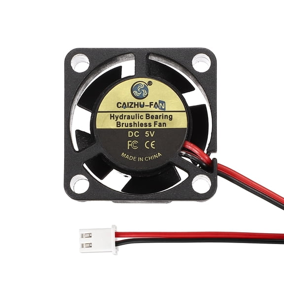 Uxcell 3D Printer Cooling Fan, 5V 2510 Extruder Hot End Cooling Fan Replacement 4000RPM with 2.54mm Locking Terminals for 3D Printer Computer CPU Heatsink, 25x25x10mm, Black