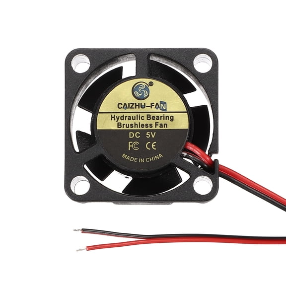 Uxcell 3D Printer Cooling Fan, 5V 2510 Extruder Hot End Cooling Fan Replacement 4000RPM with Pre-Stripped Wire Tips for 3D Printer Computer CPU Heatsink, 25x25x10mm, Black