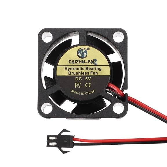 Uxcell 3D Printer Cooling Fan, 5V 2510 Extruder Hot End Cooling Fan Replacement 4000RPM with SM Positive Terminal for 3D Printer Computer CPU Heatsink, 25x25x10mm, Black