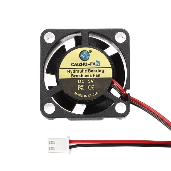 Uxcell 3D Printer Cooling Fan, 5V 2510 Extruder Hot End Cooling Fan Replacement 9000RPM with 2.54mm Locking Terminals for 3D Printer Computer CPU Heatsink, 25x25x10mm, Black