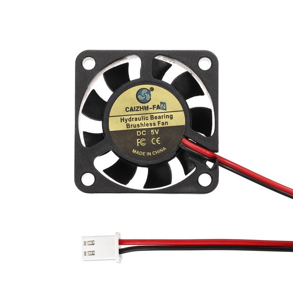 Uxcell 3D Printer Cooling Fan, 5V 4010 Extruder Hot End Cooling Fan Replacement 8000RPM with 2.54mm Locking Terminals for 3D Printer Computer CPU Heatsink, 40x40x10mm, Black