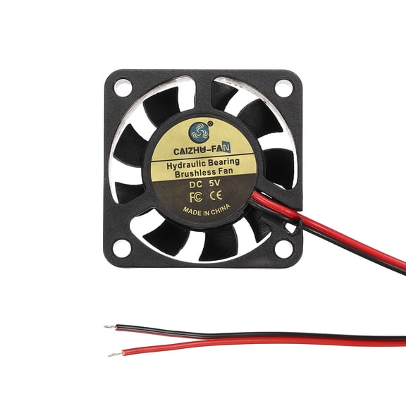 Uxcell 3D Printer Cooling Fan, 5V 4010 Extruder Hot End Cooling Fan Replacement 8000RPM with Pre-Stripped Wire Tips for 3D Printer Computer CPU Heatsink, 40x40x10mm, Black