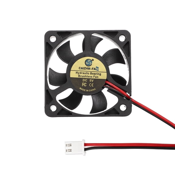 Uxcell 3D Printer Cooling Fan, 5V 5010 Extruder Hot End Cooling Fan Replacement 5116RPM with 2.54mm Locking Terminals for 3D Printer Computer CPU Heatsink, 50x50x10mm, Black