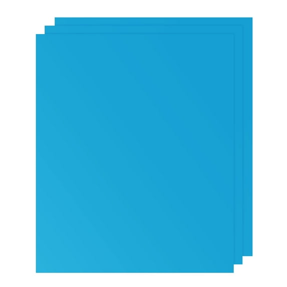 Uxcell 3D Puff Heat Transfer Vinyl 3 Sheets 12"x10" Puffy HTV Vinyl Heat Press Film Iron, Light Blue