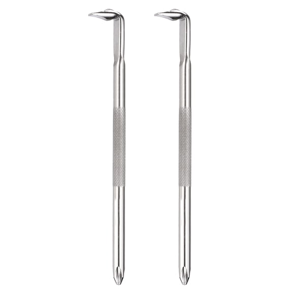 Uxcell 3PCS Offset Screwdriver Set T10/T15 T20/T25 T27/T30 Torx Head Right Angle 90 Degree Screw Driver Double Ended Z-type Hand Tool for Repair, Silver