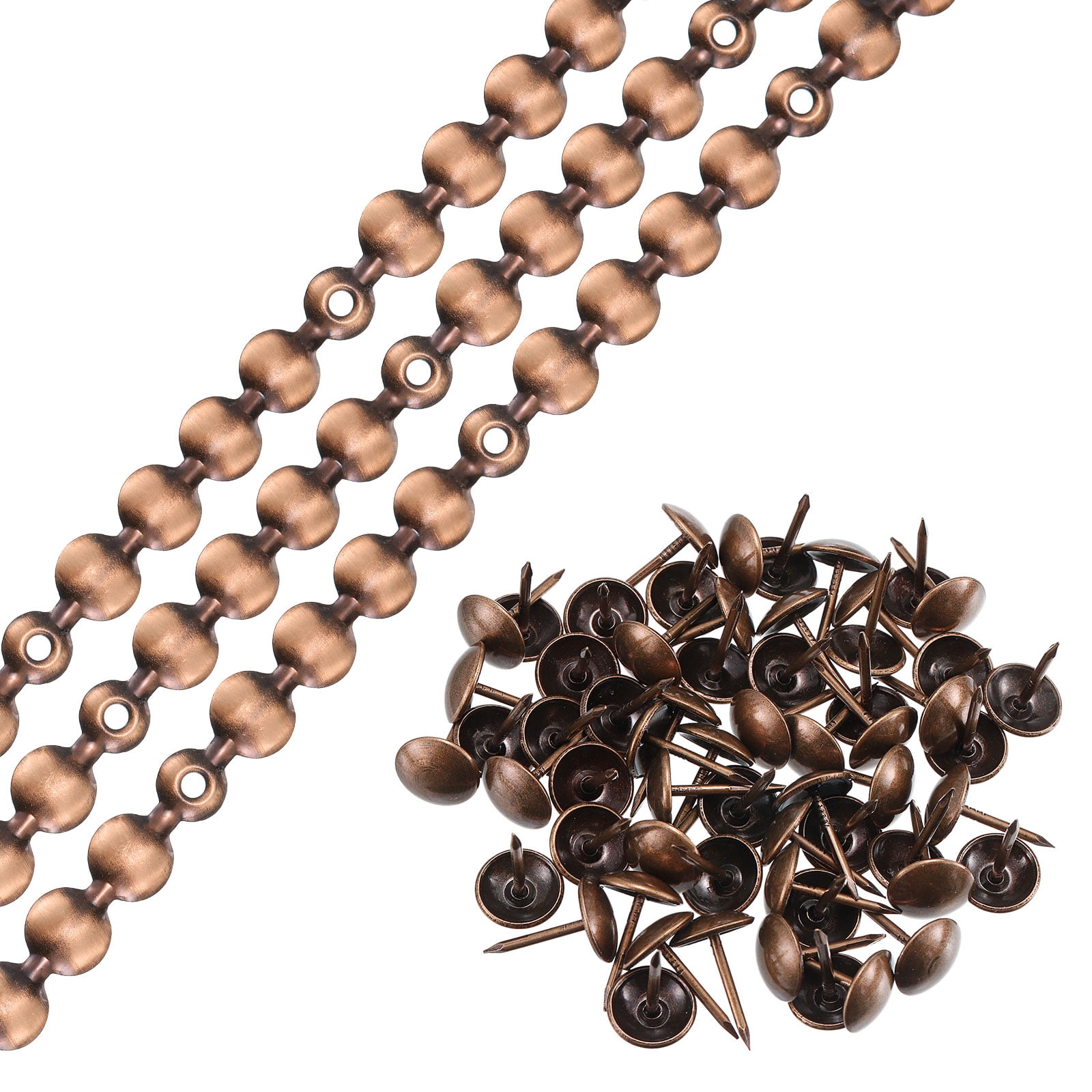 Uxcell 80 Pcs Upholstery Nail Tacks - 11mm Head, Copper Tone, For Furniture & DIY Decor - View #4