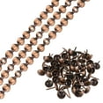 thumbnail image 1 of Uxcell 3 Pcs Iron Upholstery Tacks Strips Glossy Decorative Nail Trims with Upholstery Nails 3.28ft x 0.43'' Copper, 1 of 5