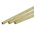 thumbnail image 1 of Uxcell 3Pack 5mm x 0.2mm x 400mm Seamless Straight Brass Tube for Industry DIY Projects, 1 of 6