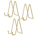 thumbnail image 1 of Uxcell 3Pack 6Inch Plate Stand for Display Iron Easel Plate Holder for Photo Gold, 1 of 5