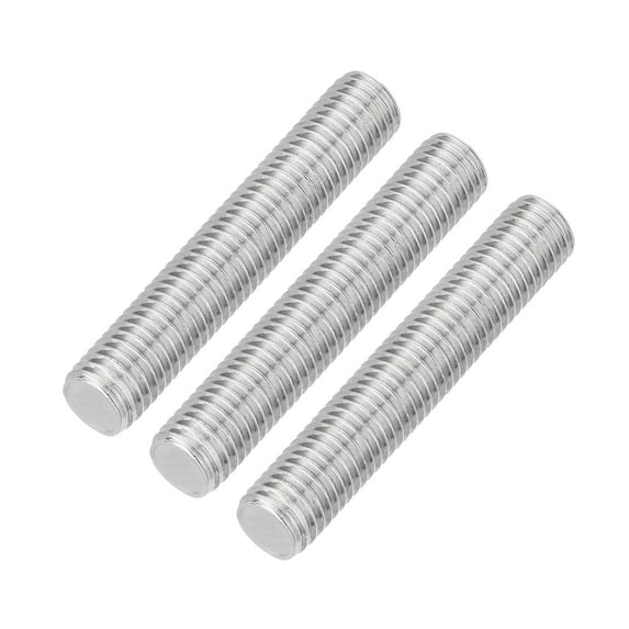 Uxcell 3Pack M12 x 70mm 1.75mm Pitch 304 Stainless Steel Fully Threaded Rod Bar Studs