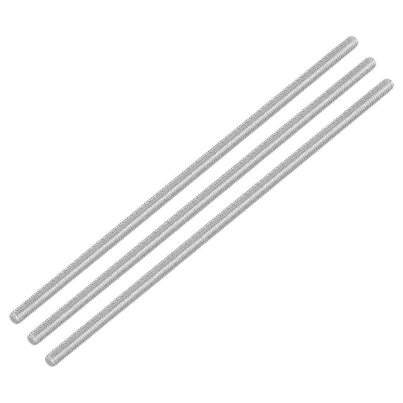 Uxcell 3Pack M4 x 140mm 0.7mm Pitch 304 Stainless Steel Fully Threaded Rod Bar Studs