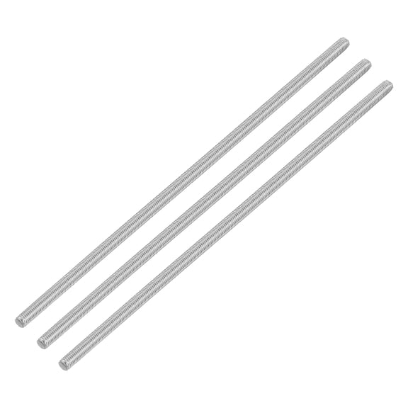 Uxcell 3Pack M5 x 190mm 0.8mm Pitch 304 Stainless Steel Fully Threaded Rod Bar Studs
