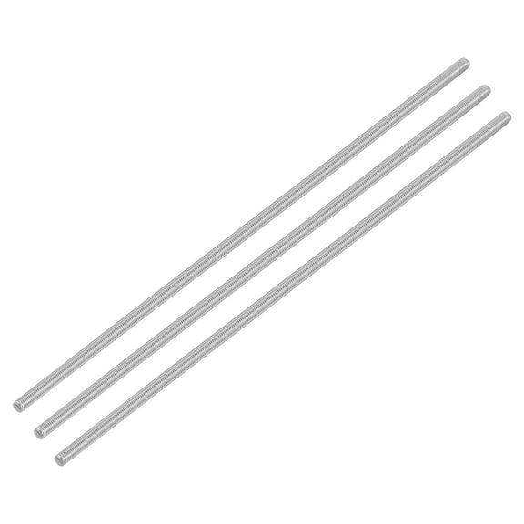 Uxcell 3Pack M5 x 250mm 0.8mm Pitch 304 Stainless Steel Fully Threaded Rod Bar Studs