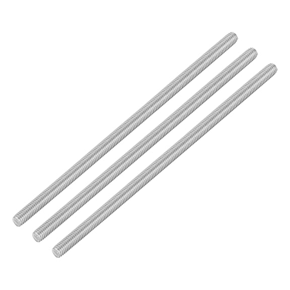 Uxcell 3Pack M6 x 150mm 1mm Pitch 304 Stainless Steel Fully Threaded Rod Bar Studs