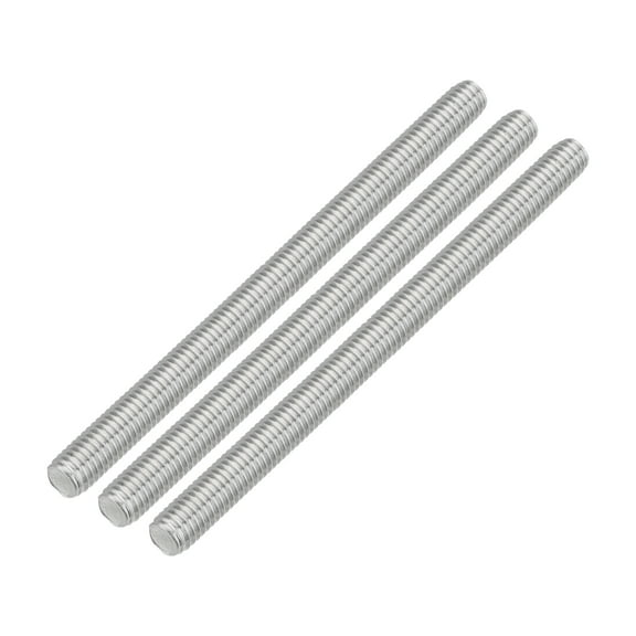 Uxcell 3Pack M8 x 110mm 1.25mm Pitch 304 Stainless Steel Fully Threaded Rod Bar Studs
