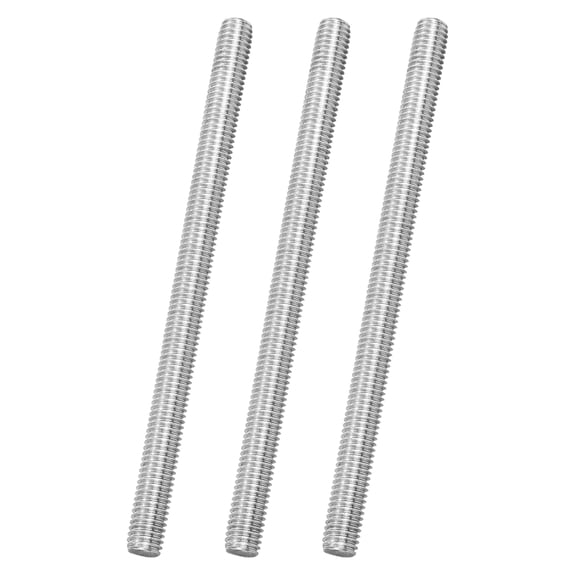 Uxcell 3Pack M8x120mm 316 Stainless Steel Fully All Threaded Rod Studs, 1.25mm Pitch