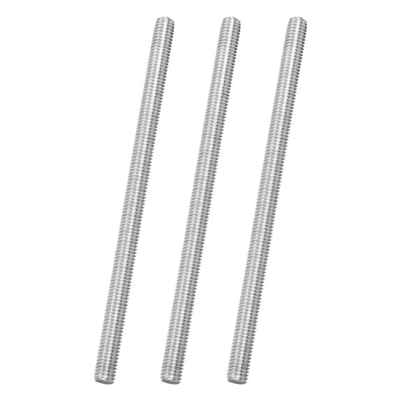 Uxcell 3Pack M8x140mm 316 Stainless Steel Fully All Threaded Rod Studs, 1.25mm Pitch