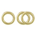 thumbnail image 1 of Uxcell 3Pack Metal Spring O Rings 0.41"(10.4mm), Brass Spring Keyring Buckles Round Snap Buckle for Keychains Purse, 1 of 6