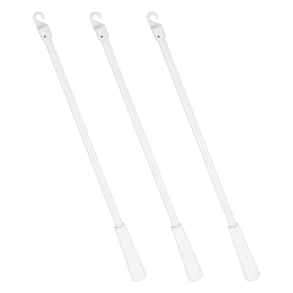 Uxcell 3Pcs 12 Inch Transparent Blind Wand Replacement Parts with Hook and Grip, Clear Fiberglass Window Blind Stick for Window Pull Supplies Opener Accessory