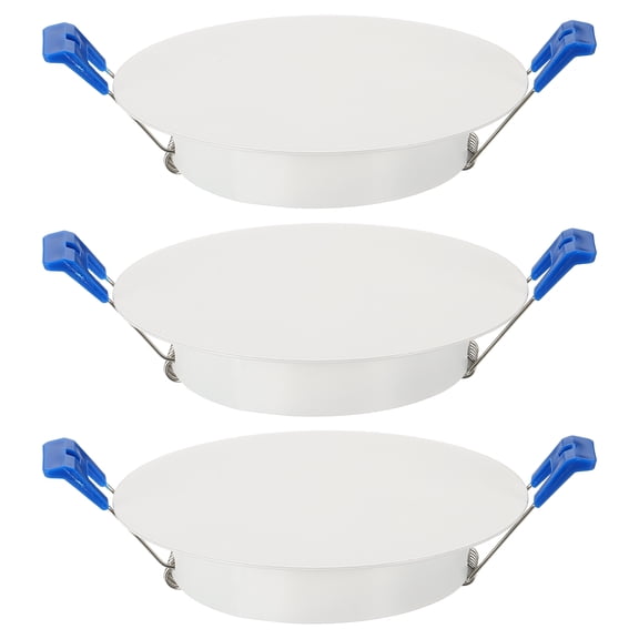 Uxcell 3Pcs 120mm/4.7" Round Ceiling Cover Plate, Downlight Hole Speaker Wall Hole Spring-Lock Decorative Steel Trim Cap Access Panel for 3.5-4.1" Ceiling or Drywall Openings, Matte White