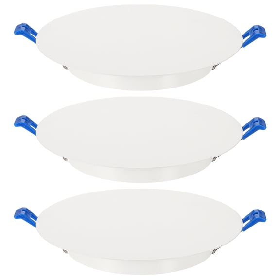 Uxcell 3Pcs 170mm/6.7" Round Ceiling Cover Plate, Downlight Hole Speaker Wall Hole Spring-Lock Decorative Steel Trim Cap Access Panel for 4.9-6.3" Ceiling or Drywall Openings, Matte White