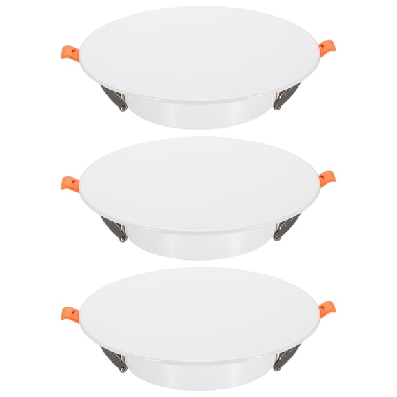 Uxcell 3Pcs 185mm/7.3" Round Ceiling Cover Plate, LED Downlight Hole Trim Wall Hole Spring Mount Decorative Flat Cap Access Panel for 4.9-6.9 Inch Ceiling or Wall Openings, Matte White
