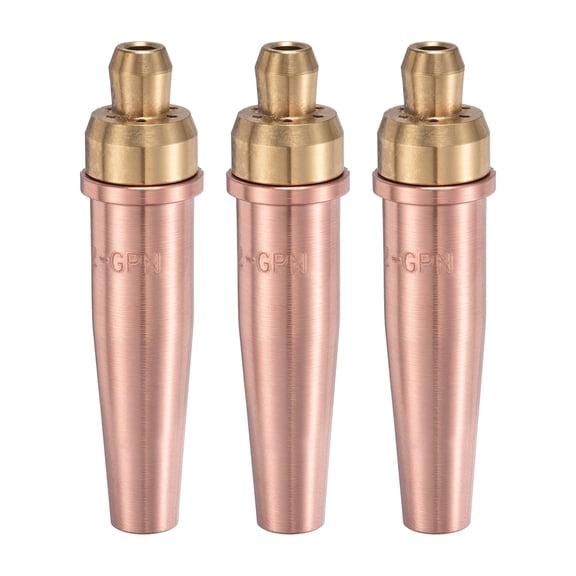 Uxcell 3Pcs 2-GPN Propane/Natural Gas Cutting Torch Tips Victor-Torch Tip 0.059" Orifice Brass Cutting Nozzle Replacement Plasma Consumables for Repair Workshop Welding