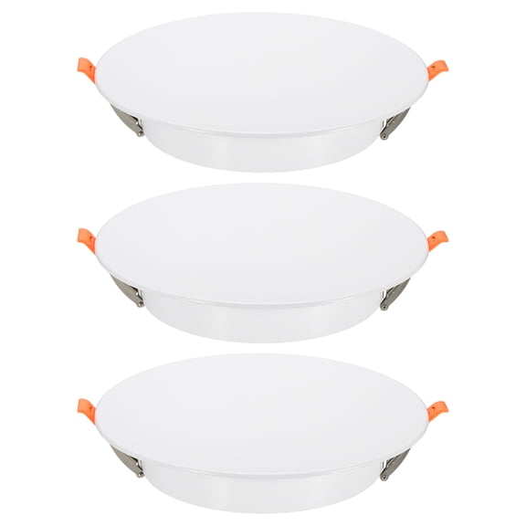 Uxcell 3Pcs 230mm/9.1" Round Ceiling Cover Plate, LED Downlight Hole Trim Wall Hole Spring Mount Decorative Flat Cap Access Panel for 6.9-8.5 Inch Ceiling or Wall Openings, Matte White
