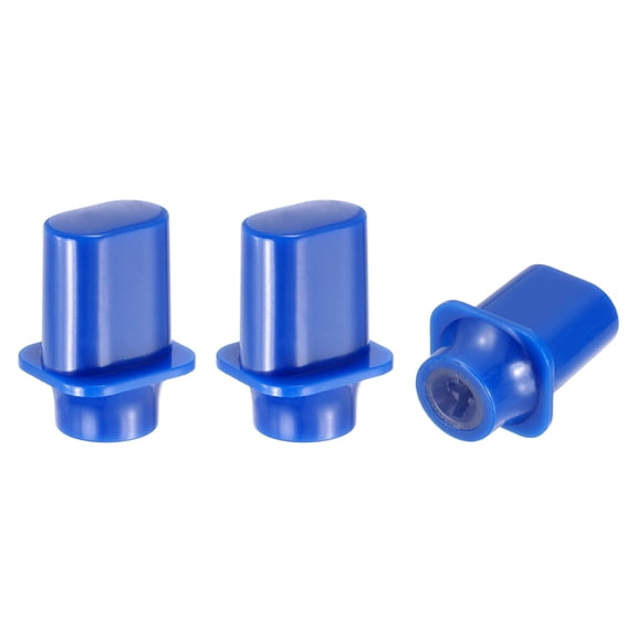 Uxcell 3Pcs 3 Way 5 Way Guitar Toggle Switch Tip, Plastic Cross-Slot Push-in Toggle Pickup Switch Knob Tip for SQ ST TL Electric Guitar Replacement Parts, Blue