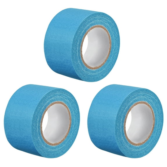 Uxcell 3Pcs 40mm 1.6 inch Wide 20m 21 Yards Masking Tape Painters Tape Rolls Light Blue