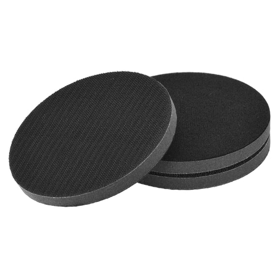 Uxcell 3Pcs 5 Inch Interface Pads, No Hole Foam Sanding Pads for Orbital Sander - Soft Density Hook & Loop Sponge Cushion Buffer Backing Pads for Woodworking Auto Metal Polishing