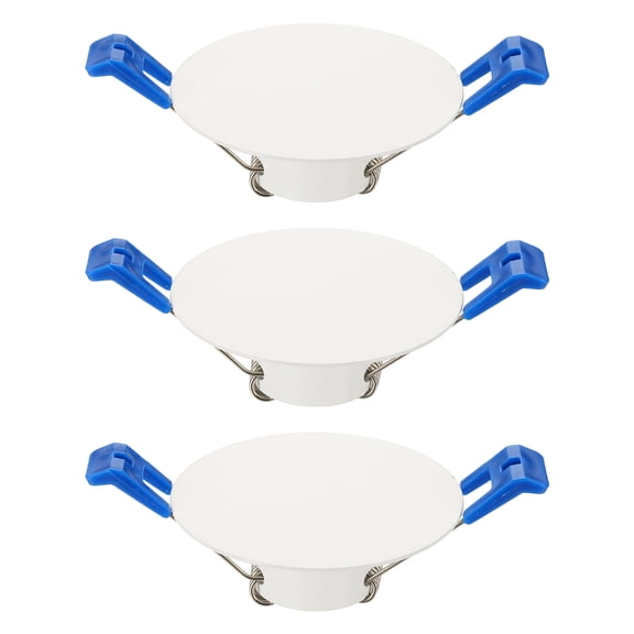 Uxcell 3Pcs 70mm/2.8" Round Ceiling Cover Plate, Downlight Hole Speaker Wall Hole Spring-Lock Decorative Steel Trim Cap Access Panel for 1.4-2.2" Ceiling or Drywall Openings, Matte White