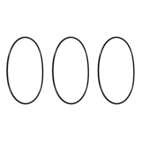 Uxcell 3Pcs A-252 Nitrile Rubber O-Rings, 5-1/4" ID 5-1/2" OD 1/8" Width Round Seal Rings Gasket for Lighter Repair Flashlight Lens Faucet Seal Repair Air Gas Machine Plumbing Compressor