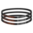 thumbnail image 1 of Uxcell 3Pcs AX24 Rubber V-Belt, Cogged V Belt 1/2" Width x 24" Inside Circumference, 1 of 5
