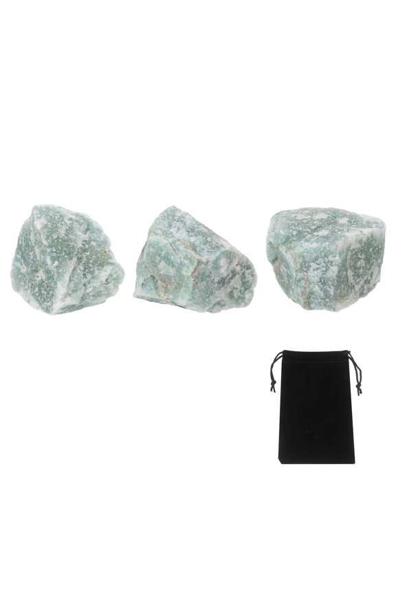100g Aventurine Rough Crystals, Crystal Rocks Stone Real Raw Gemstones with Velvet Bag for Vase Filler Landscape Bottom Decoration Home Collection Decor DIY Project