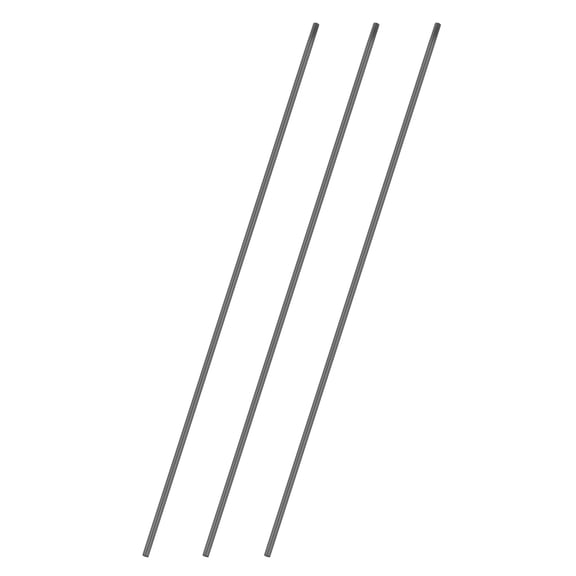Uxcell 3Pcs Carbon Fiber Rods, 4mm Dia 407mm Length 0.16"x16" Solid Matte Round Bar Pole for RC Airplane Cars Model Kite Wing Tube Quadcopter Arm DIY Craft, Black