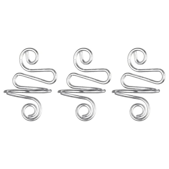 Uxcell 3Pcs Crochet Ring Adjustable Crochet Tension for Knitting Supplies Silver Tone