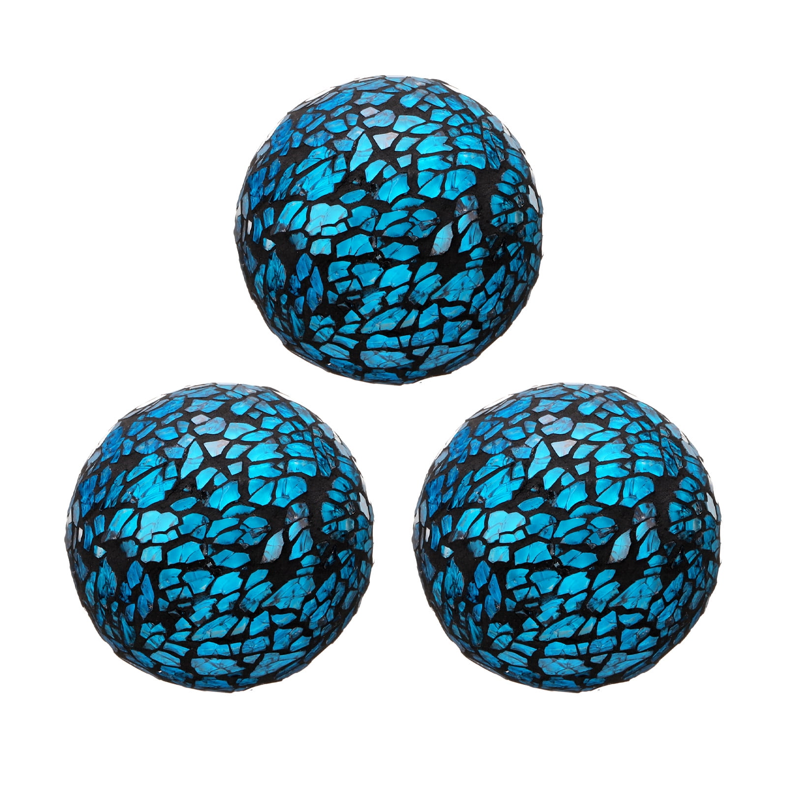 Uxcell 3Pcs Decorative Glass Balls 2.36 Inch Orbs Centerpiece Balls