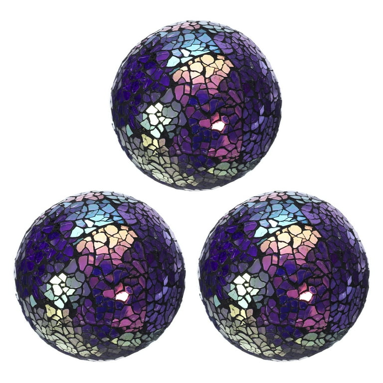 Uxcell 3Pcs Decorative Glass Balls 3.15 Inch Orbs Centerpiece 