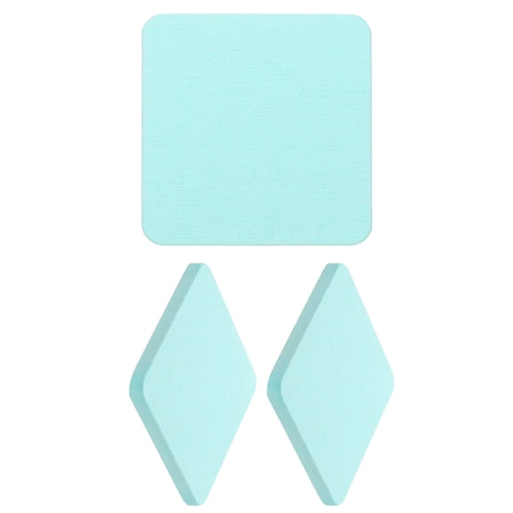 Uxcell 3Pcs Diatomaceous Coasters, 3.9 x 3.9" Square Instant Drying Water Absorbing Stone Tray Diatomaceous Coasters Set of 3 for Desk Cups Drinks Cosmetic Bottles Soap, Green