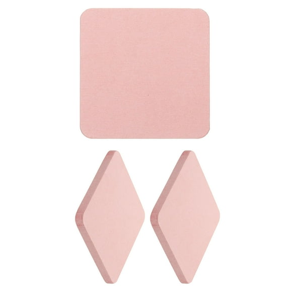 Uxcell 3Pcs Diatomaceous Coasters, 3.9 x 3.9" Square Instant Drying Water Absorbing Stone Tray Diatomaceous Coasters Set of 3 for Desk Cups Drinks Cosmetic Bottles Soap, Pink