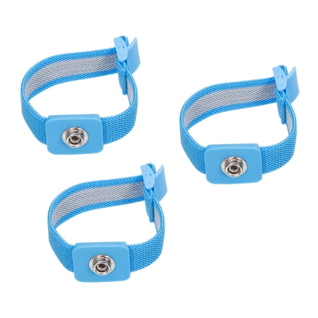 Uxcell 3Pcs ESD Anti Static Wrist Strap, 3.5 Inch Belt Buckle Adjustable Antistatic Bracelet Computer Electronics Repair