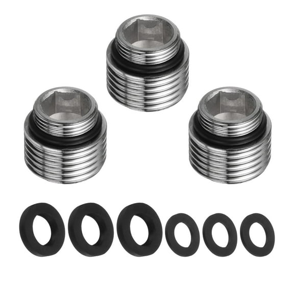 Uxcell 3Pcs Faucet Adapter, Male M15.5mm to Male M20mm Kitchen Sink Stainless Steel Tap Aerator Adapter to Connect Garden Hose, Water Filter, Standard Hose Diverter