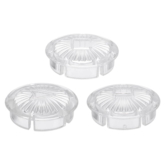 Uxcell 3Pcs Faucet Index Buttons, 3/4" Inner Diameter Faucet Handles Button Acrylic Hot and Cold Sink Knob Replacement Handle Cap for Bathroom Kitchen, Clear