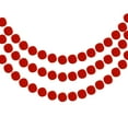 thumbnail image 1 of Uxcell 3Pcs Felt Ball Garland Red Pom Pom Garland Handing Balls 7.55 Feet Long 20 Balls for Christmas, 1 of 6
