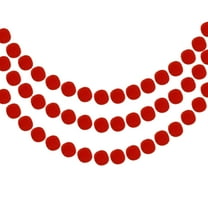 Uxcell 3Pcs Felt Ball Garland Red Pom Pom Garland Handing Balls 7.55 Feet Long 20 Balls for Christmas